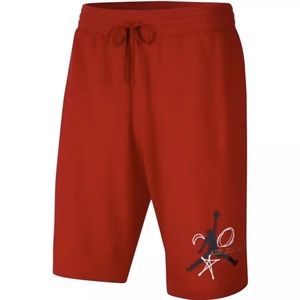 Nike Jordan Legacy Fiba Shorts Red Black White Sz Small